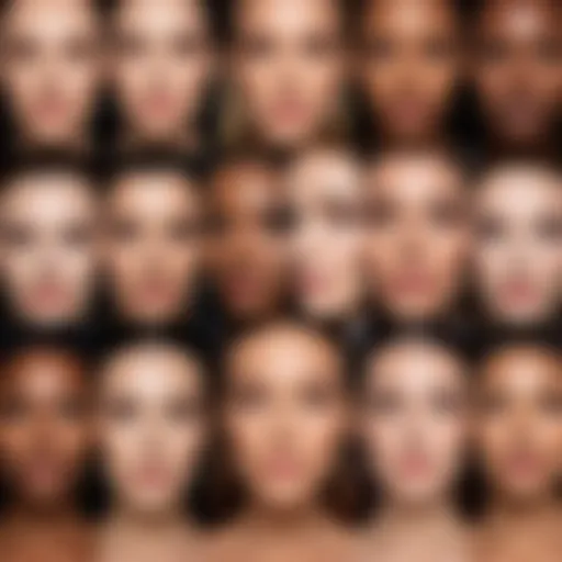 Visual representation of different facial shapes