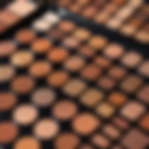 Luxurious copper eyeshadow palette showcasing rich hues