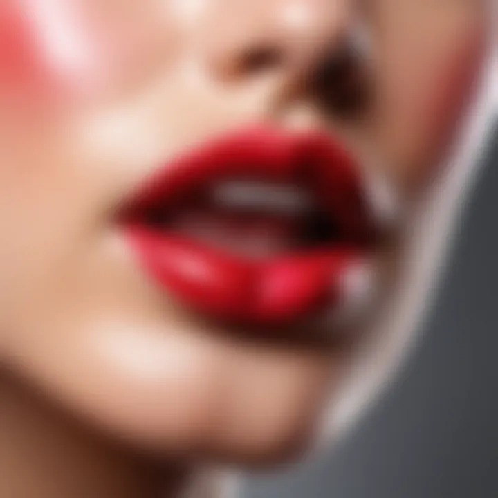 An artistic representation of lip gloss application