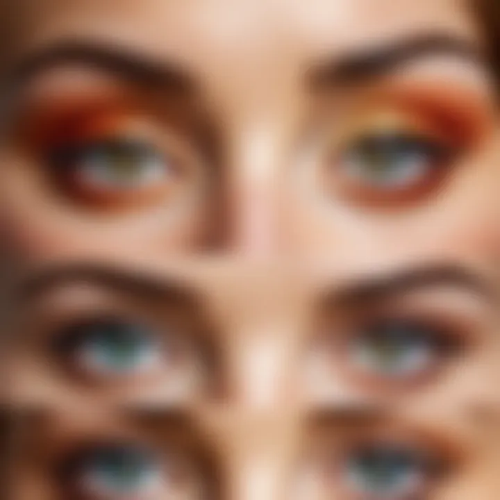 Close-up of eyes in different colors emphasizing uniqueness