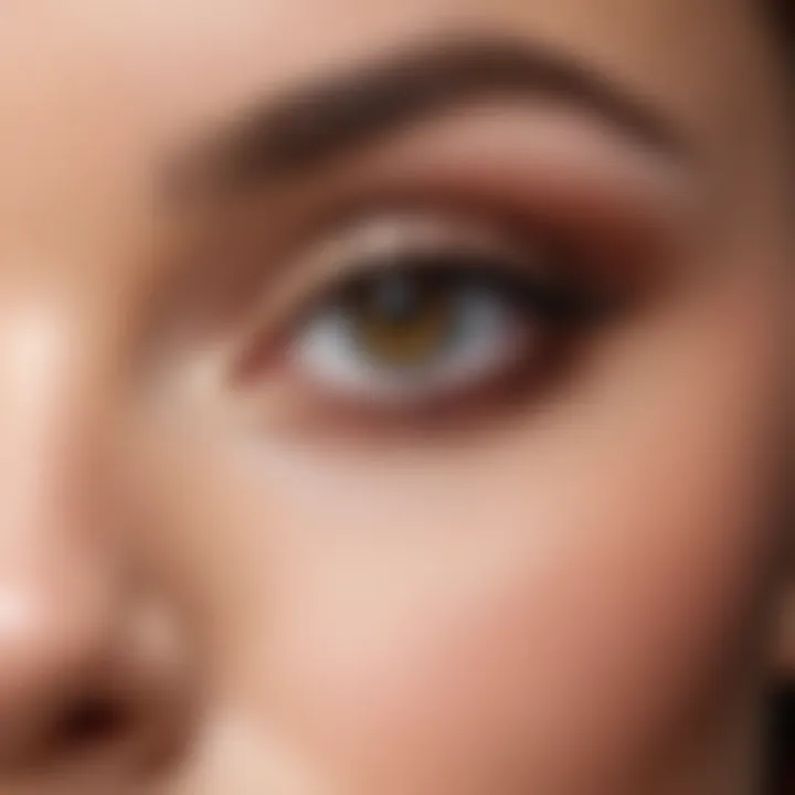 Close-up of eyelids showcasing makeup tricks for a lifted appearance