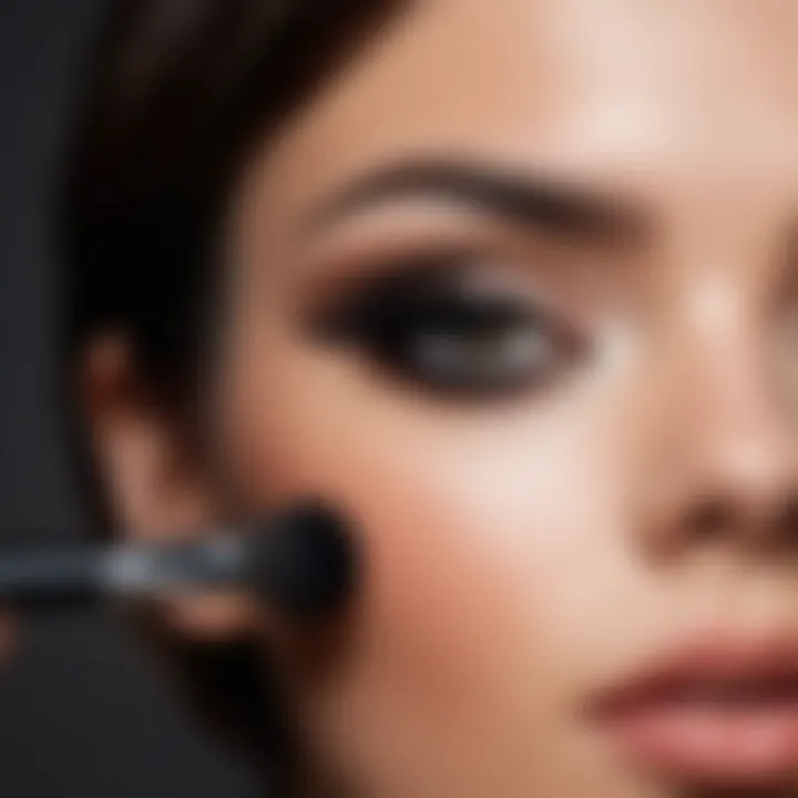 A variety of eye shadows and tools for creating smoky eye looks