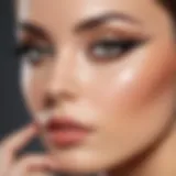 Elegant winged eyeliner enhancing the eyes