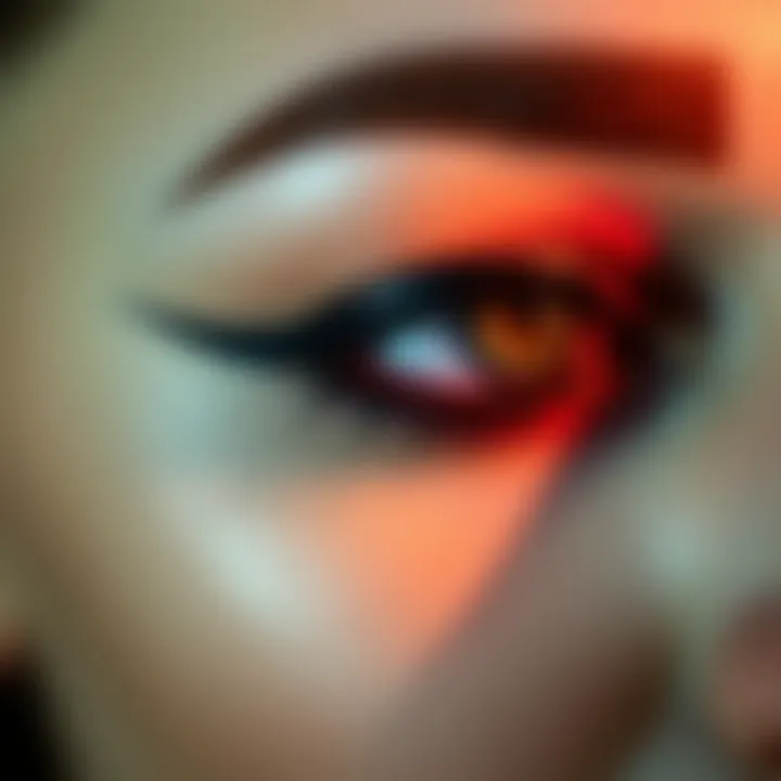 Close-up of eyes highlighting striking eyeliner techniques