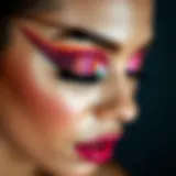 Elegant eye makeup application showcasing vibrant eyeshadow techniques