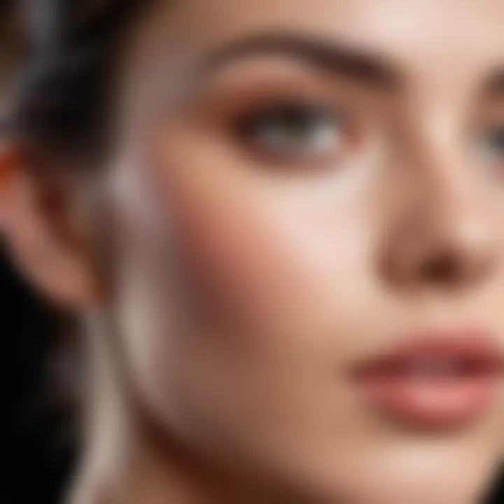 Close-up of a flawless complexion