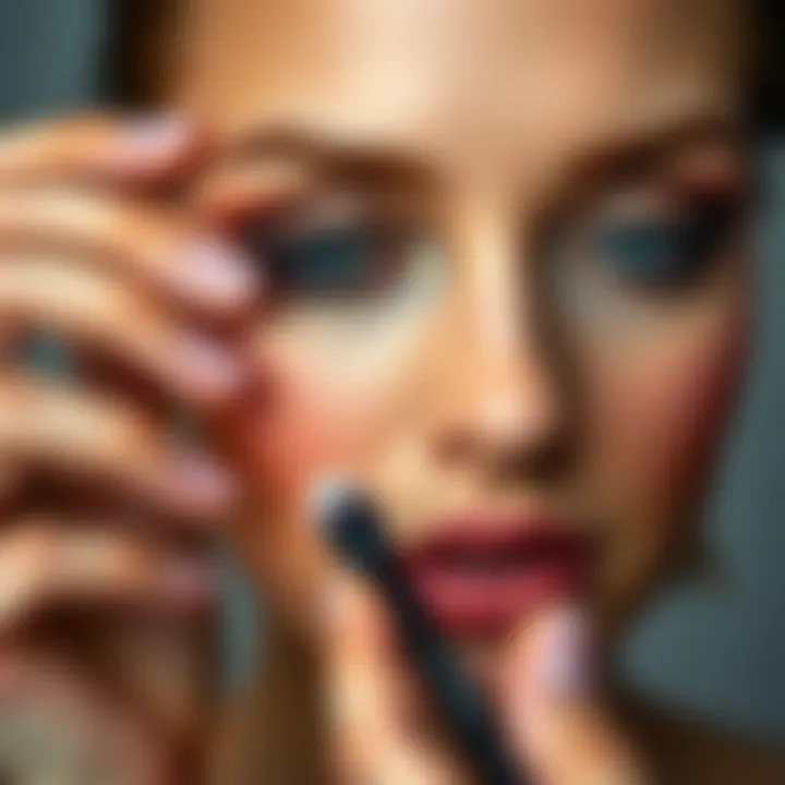 Mastering Makeup Application Techniques Close-up of makeup application techniques for a flawless finish