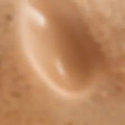 A close-up of a foundation-like sunscreen showing its texture on skin