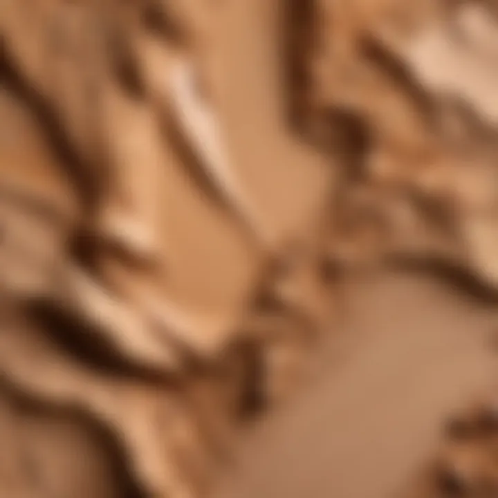 Foundation texture on a skin surface