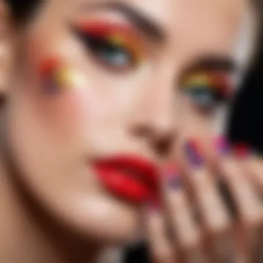 Modern twist on French nails with vibrant colors and artistic designs.