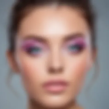 Vibrant pastel eye makeup showcasing modern techniques