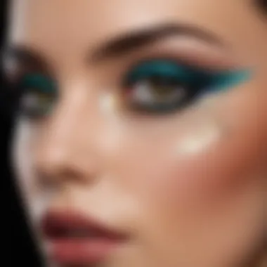 Close-up of blending techniques for eye makeup