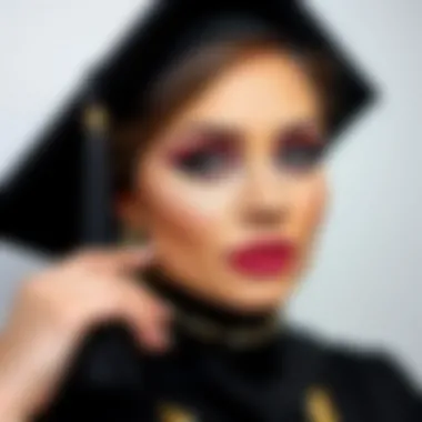 Bold Eye Makeup for Graduation Dramatic eye makeup for a bold graduation appearance