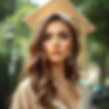 Elegant Graduation Makeup Style Elegant graduation makeup look with a natural palette