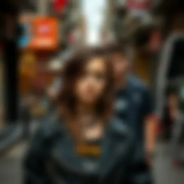 Urban Grunge Style A street scene featuring individuals dressed in grunge attire, reflecting urban culture.