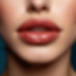 A close-up of luscious lips with a natural sheen