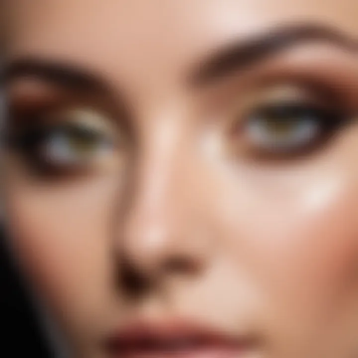 Delicate eye shadow application showcasing a natural look