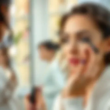 Beauty Expert Consultation A beauty expert consulting on concealer choices.