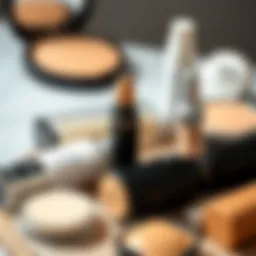 A diverse range of concealers displayed elegantly.