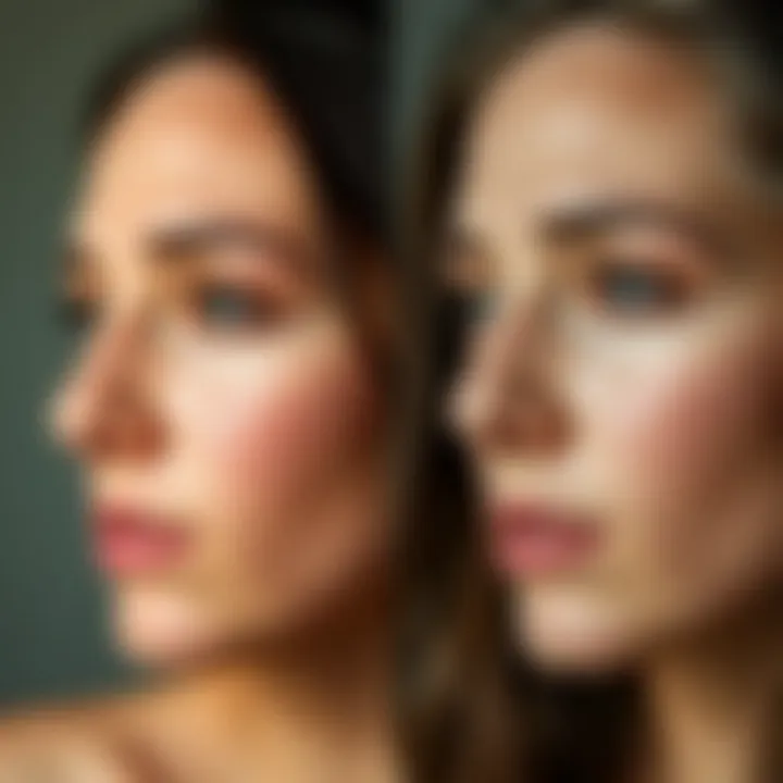 Skincare Transformation with Haylaytir Before and after skincare transformation showcasing the effects of haylaytir