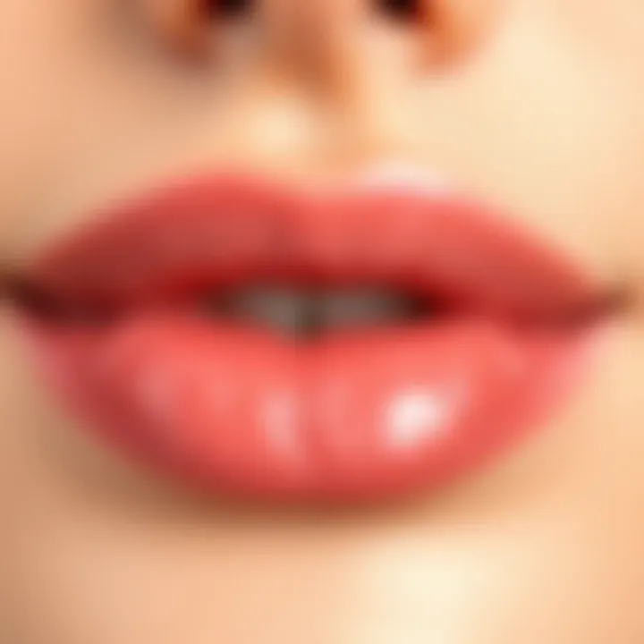 The Beauty of Healthy Lips A close-up of moisturized lips highlighting their health and beauty.