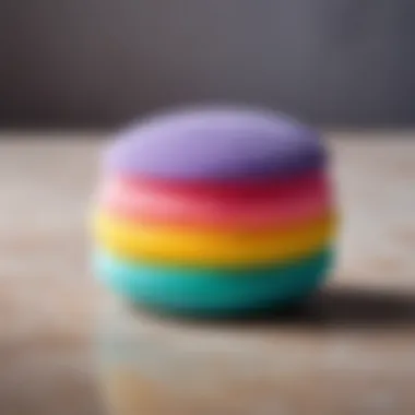 Beautifully crafted DIY makeup sponge ready for use Final product of a homemade makeup sponge on a vanity
