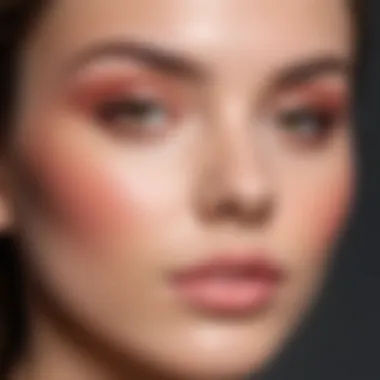 Blush application technique for round face