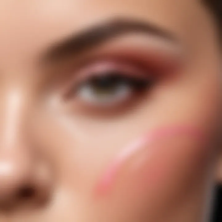 Blending techniques for liquid blush with tools