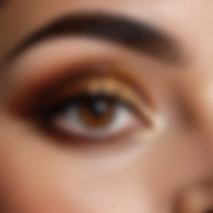 A detailed view of blending techniques for eyeshadow application