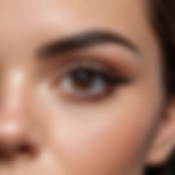 Demonstration of brow measuring techniques