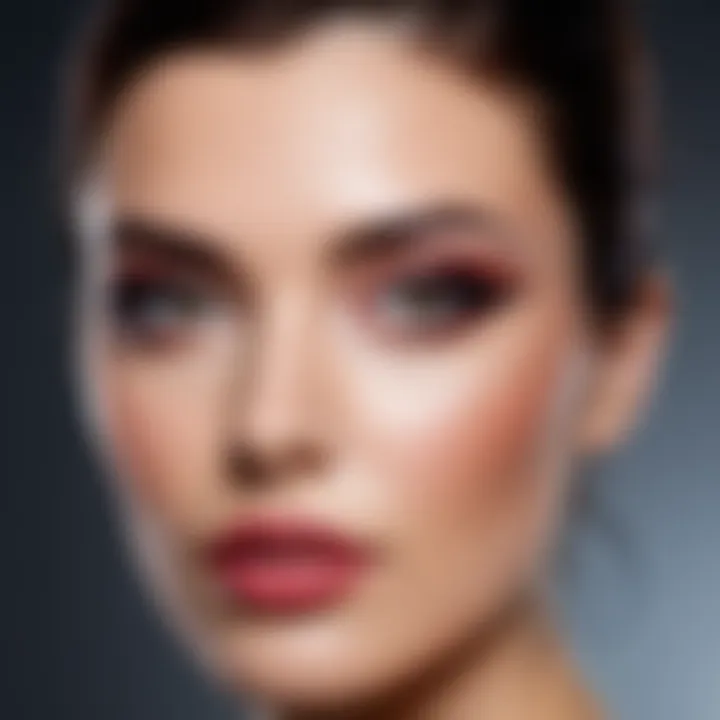 A close-up of innovative makeup techniques enhancing facial features