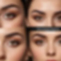 Various eyebrow shapes showcasing their unique features