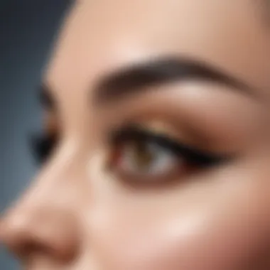 Illustration of perfect eyebrow arch emphasizing aesthetic balance