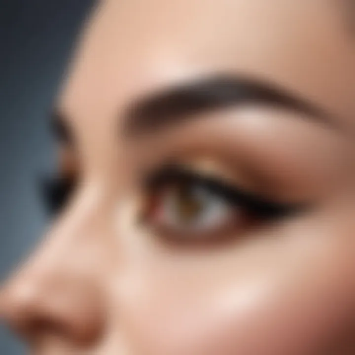 Illustration of perfect eyebrow arch emphasizing aesthetic balance