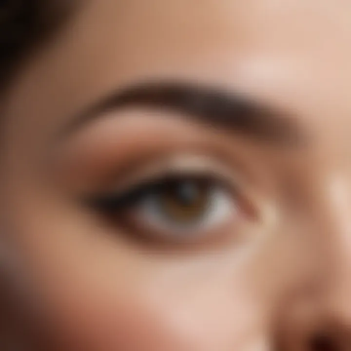 An elegant arch shape of eyebrows enhancing facial features