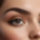 Elegant arched eyebrows enhancing facial features