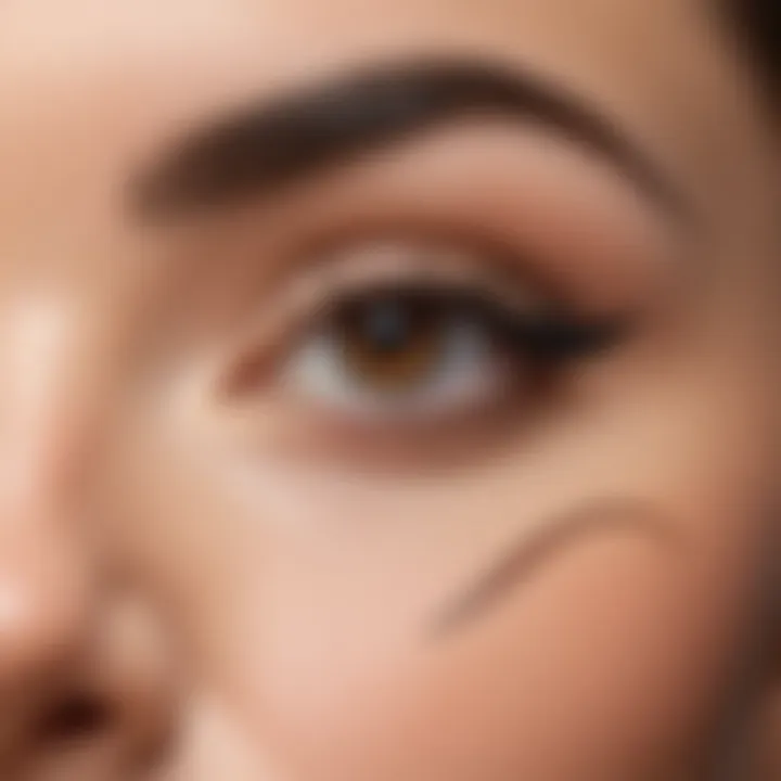 Diagram illustrating eyebrow shaping techniques