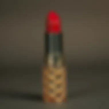 A beautifully crafted lipstick in a handcrafted container