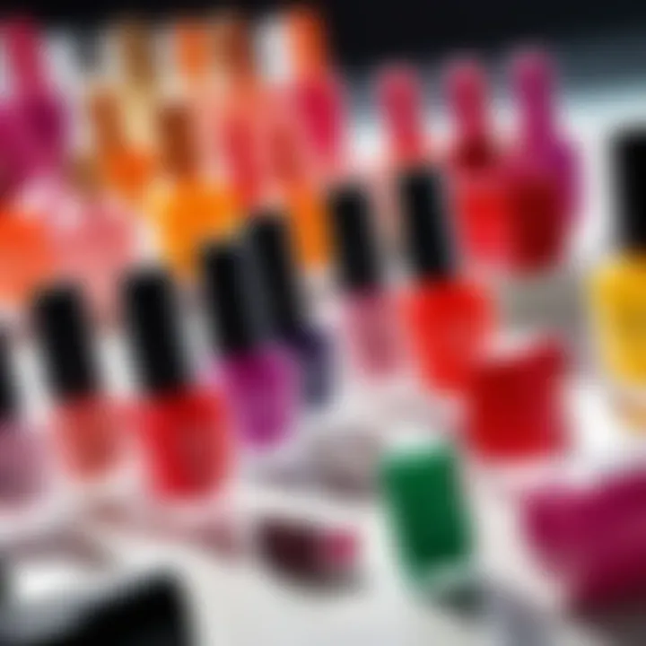 A variety of nail polish types suitable for short nails