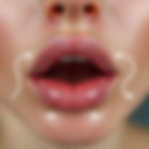 Anatomical Overview of the Lip Anatomy of the lip showcasing its structure and surrounding areas.