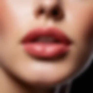 A close-up of beautifully lightened lips showcasing a natural glow