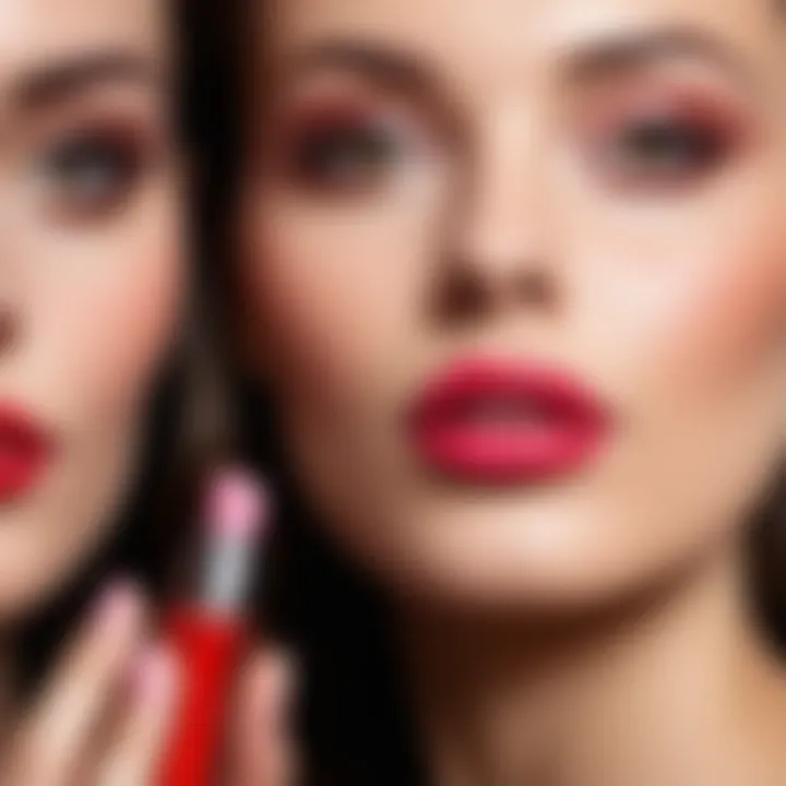 A historical timeline showcasing the evolution of lipgloss over the decades.