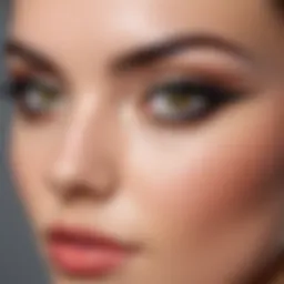 Close-up view of eyeliner application on low-set eyes