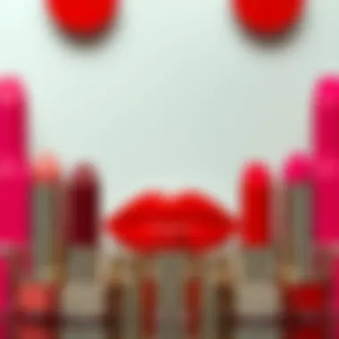 The Spectrum of Lip Colors Luxurious lip colors showcasing a spectrum of shades