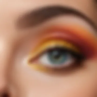 Stylish visual of complementary color palettes for eye makeup.