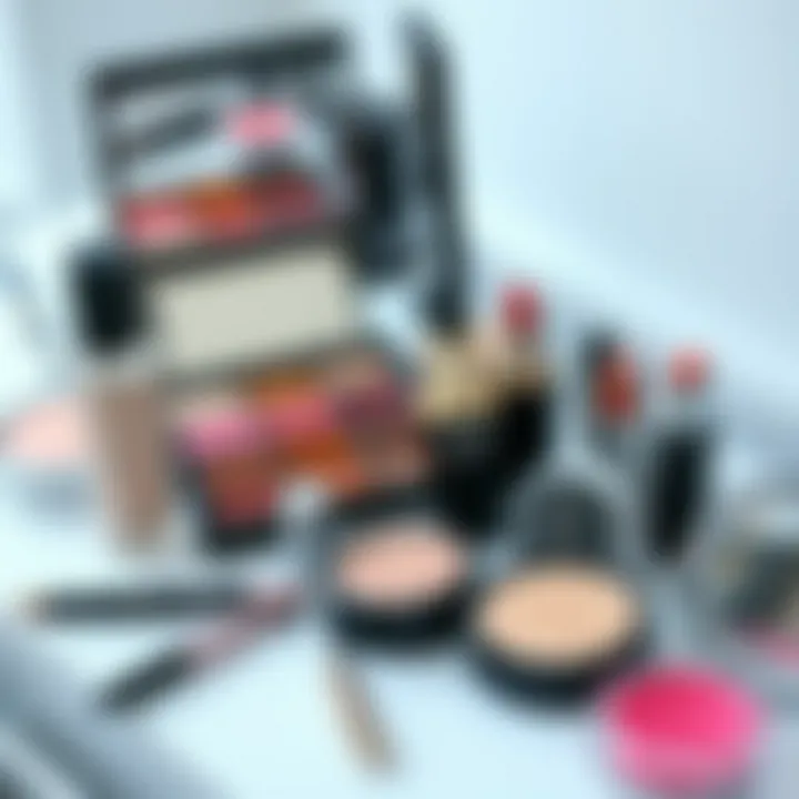 Stylish Makeup Essentials Stylish makeup setup with essential tools and products