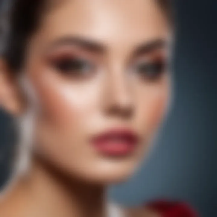 A close-up of makeup techniques tailored for different face shapes