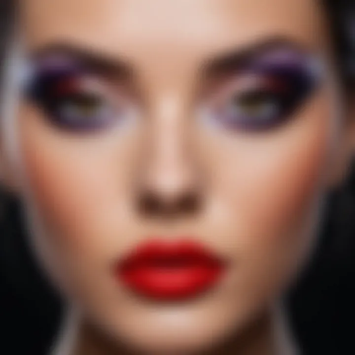 Dramatic color palettes used in bold makeup