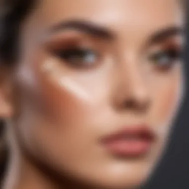 Contouring makeup application