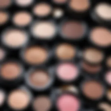 Elegant Display of Eye Makeup Products Close-up of eye makeup products laid out elegantly